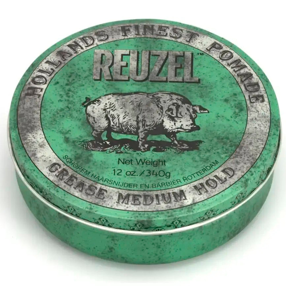 Reuzel, Green, Tea Tree Oil, Hair Styling Pomade, For Shine, Medium Hold, 340 g