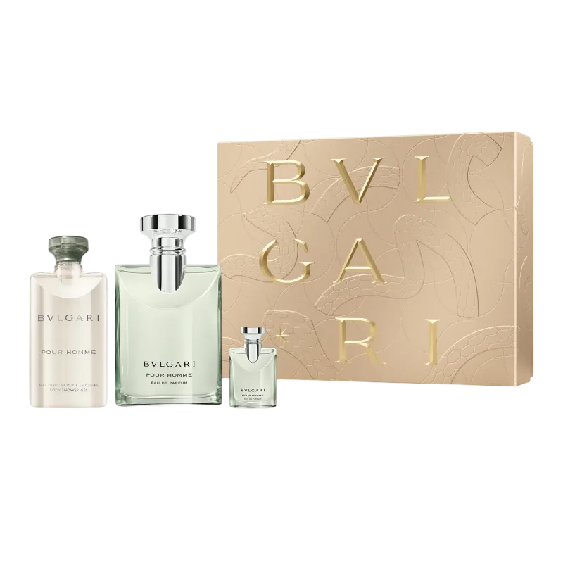 Xmas 2025 Set Bvlgari: Pour Homme, Eau De Parfum, For Men, 100 ml + Pour Homme, Eau De Parfum, For Men, 5 ml *Miniature + Pour Homme, Hydrating, Shower Gel, Body, All Skin Types, 75 ml