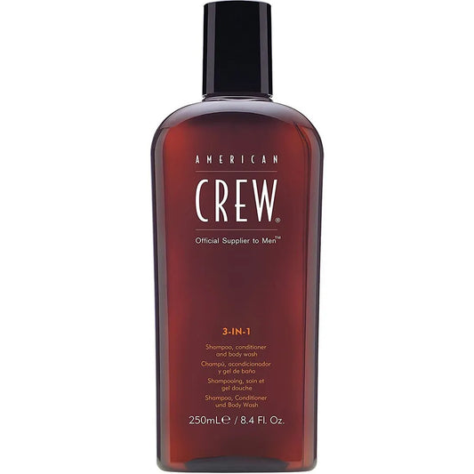 American Crew, 3-In-1, Hair Shampoo, Conditioner & Shower Gel 3-In-1, For Hydration, 250 ml
