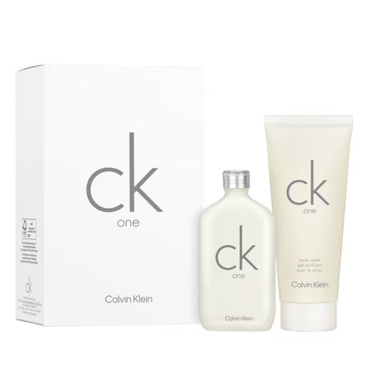 Set Calvin Klein: CK One, Eau De Toilette, Unisex, 50 ml + CK One, Body Wash, For Hair & Body, 100 ml