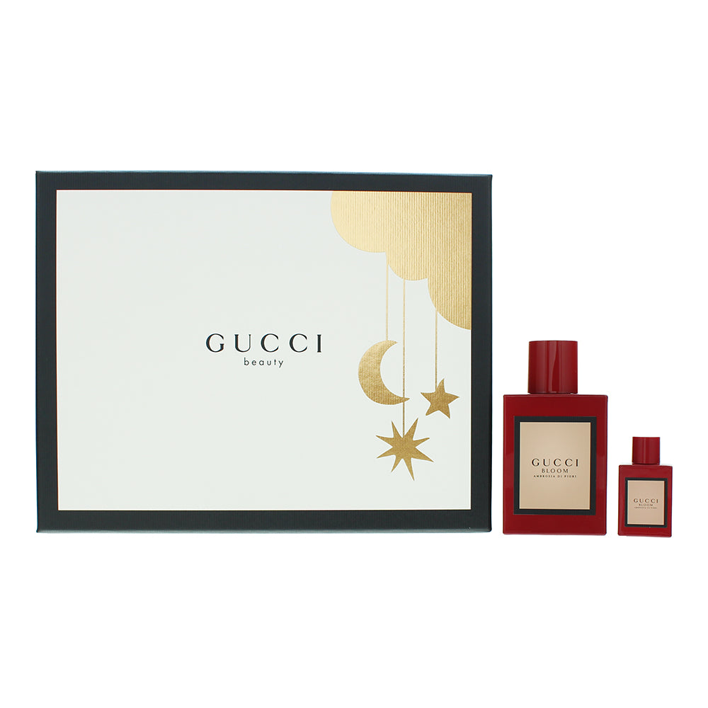 Conjunto Gucci: Bloom Ambrosia Di Fiori Intense, Eau De Parfum, Para Mulheres, 50 ml + Bloom Ambrosia Di Fiori Intense, Eau De Parfum, Para Mulheres, 5 ml *Miniatura