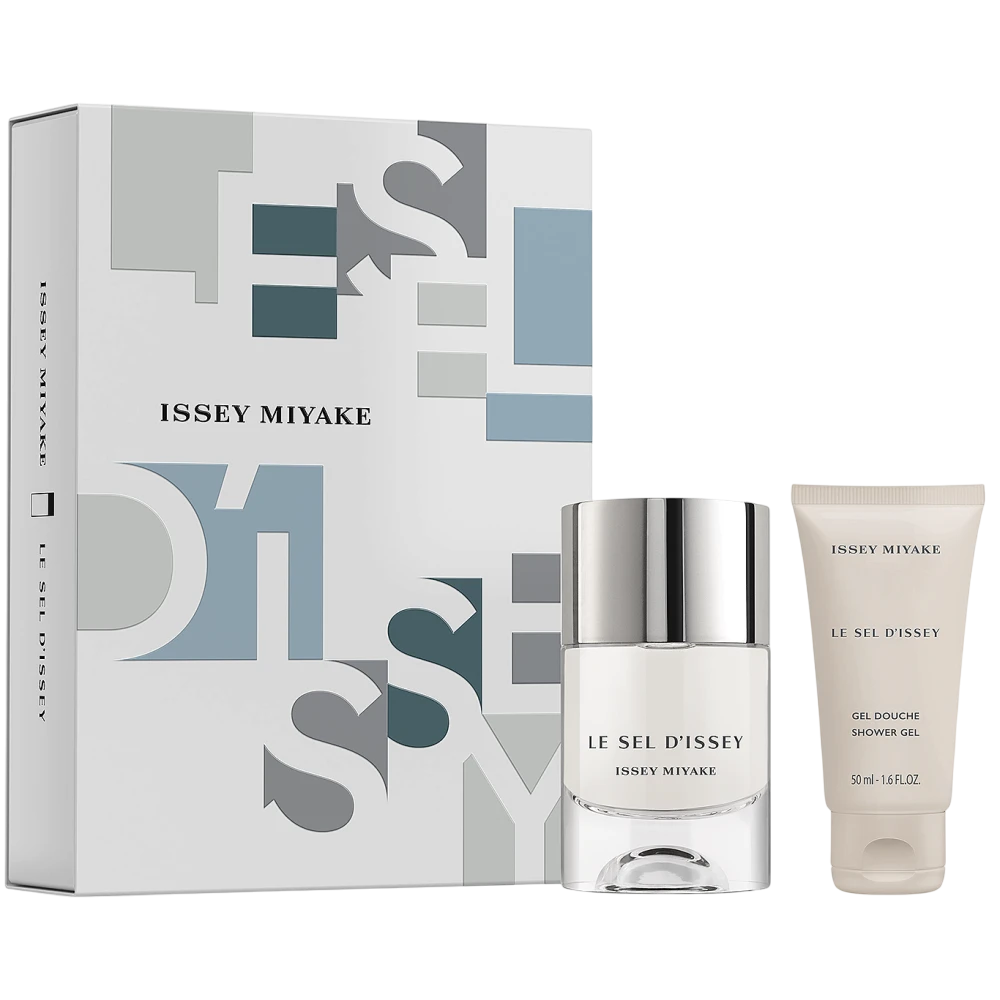 Set Issey Miyake: Le Sel D'Issey, Eau De Toilette, For Men, 50 ml + Le Sel D'Issey, Shower Gel, For All Skin Types, 50 ml