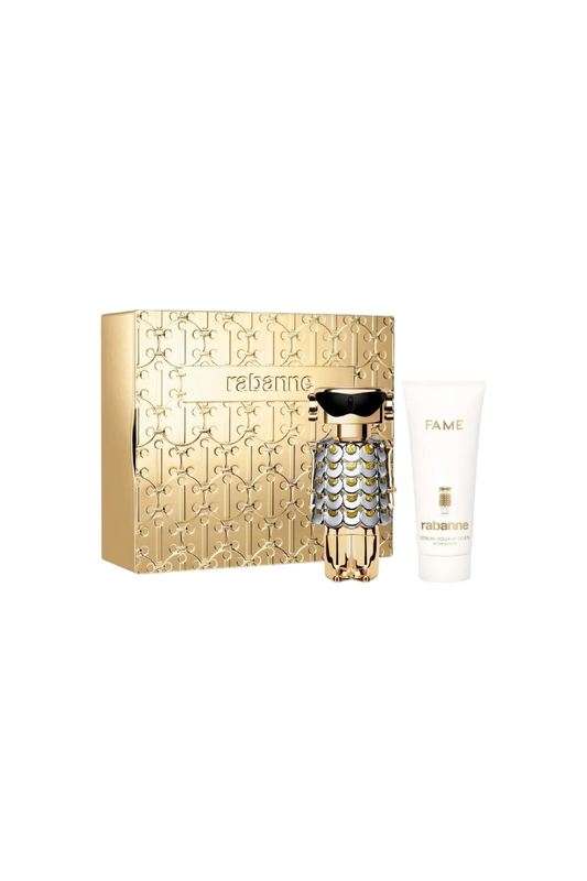 Set Paco Rabanne: Fame, Hydrating, Body Lotion, 100 ml + Fame, Eau De Parfum, For Women, 80 ml