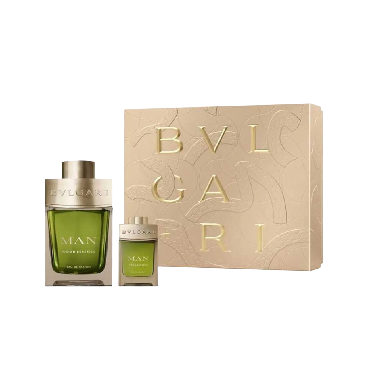 Kerstmis 2025 Set Bvlgari: Wood Essence, Eau De Parfum, Voor Mannen, 100 ml + Wood Essence, Eau De Parfum, Voor Mannen, 15 ml *Miniatuur